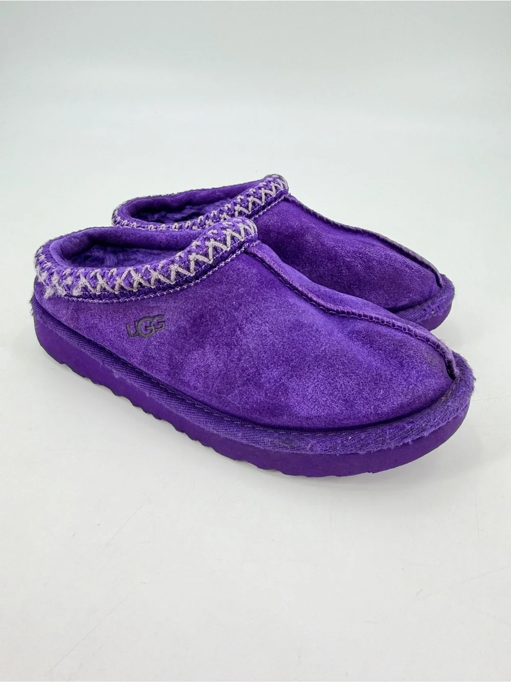 Ugg Kids Purple Slip On Slippers Shoes Girls 13